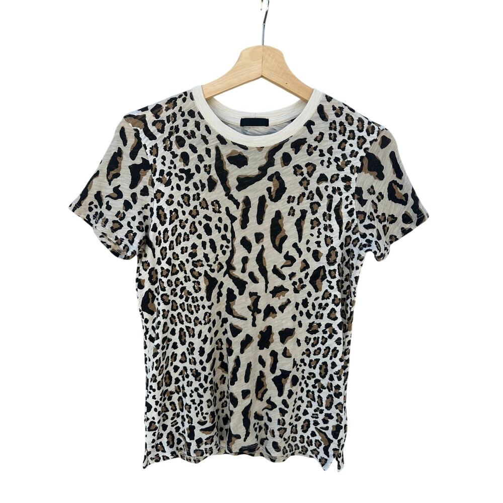 ATM Leopard Print Shirt Cotton Size Small